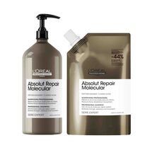 PACK REFILL 1L E SHAMPOO 1500 ML ABSOLUT REPAIR MOLECULAR - Formatos Refill | L'Or&eacute;al Partner Shop